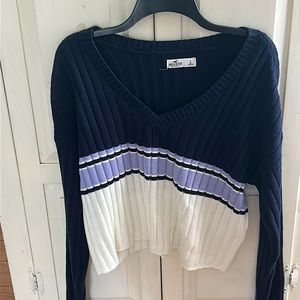 hollister striped blue sweater